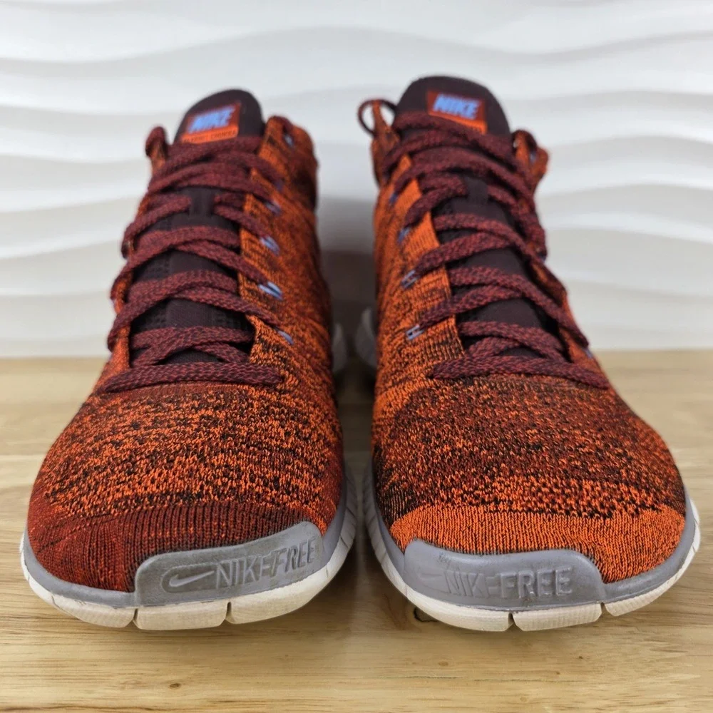 Nike Free Flyknit Chukka Sneakers Mens Size 11 Cinnabar Athletic Shoe 639700-601